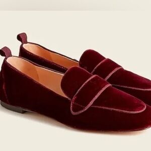 J. Crew Velvet Minimal Tab Loafer NIB